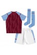 Aston Villa Jalkapallovaatteet Lasten Kotipeliasu 2023-24 Lyhythihainen (+ Lyhyet housut)